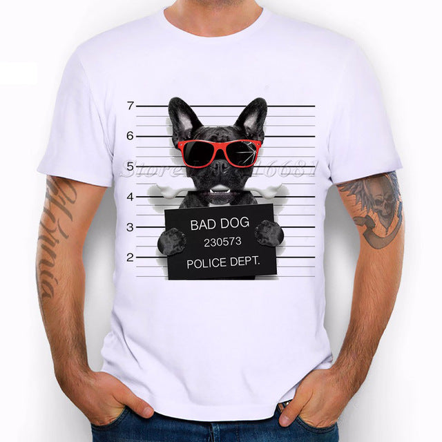 Men's High Quality French Bulldog Design T Shirt