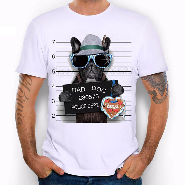 Men's High Quality French Bulldog Design T Shirt