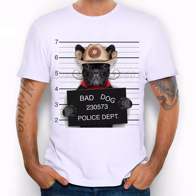 Men's High Quality French Bulldog Design T Shirt