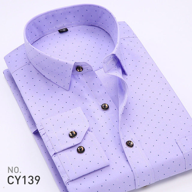 Floral Print Men Long Sleeve Shirts