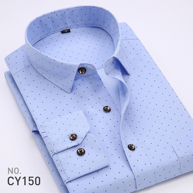 Floral Print Men Long Sleeve Shirts