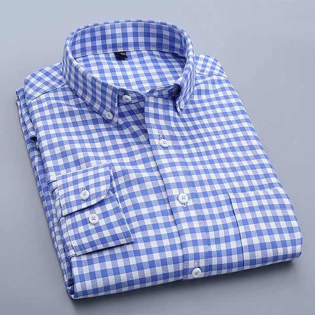 Long Sleeve Oxford Men Shirts