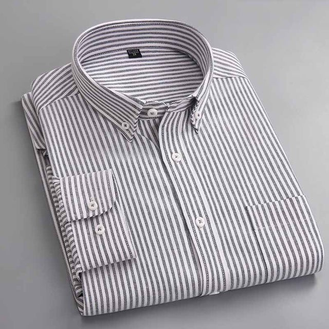 Long Sleeve Oxford Men Shirts