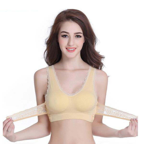 Front Cross Strap Lace Fitness Exercise Yoga Bra