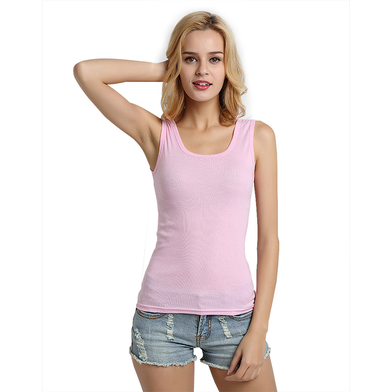 Cropped Round Neck Tank Tops
