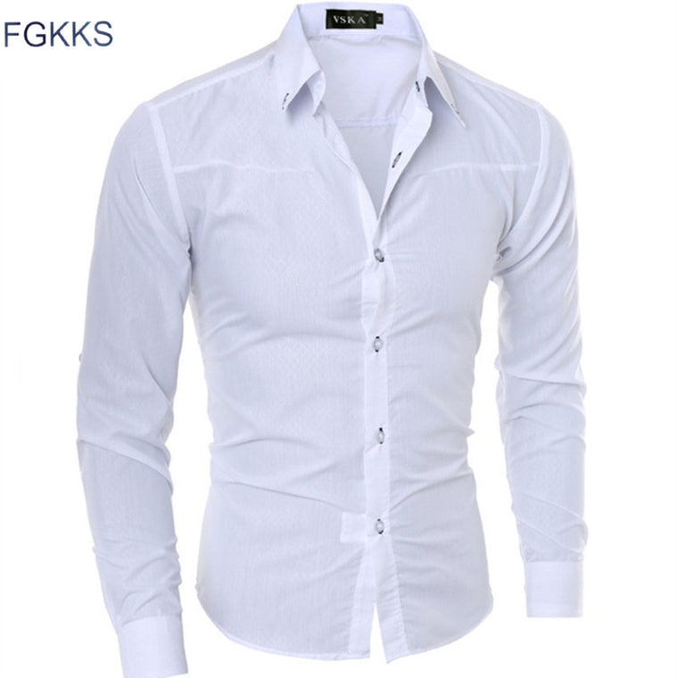 Men Long Sleeve Tuxedo Men Shirt