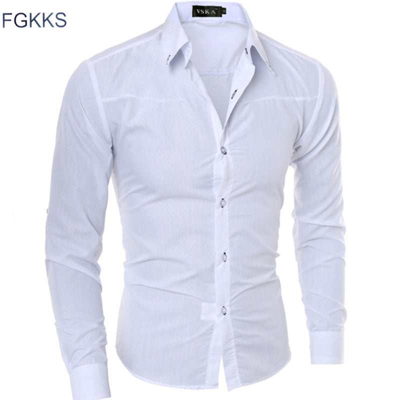 Men Long Sleeve Tuxedo Men Shirt