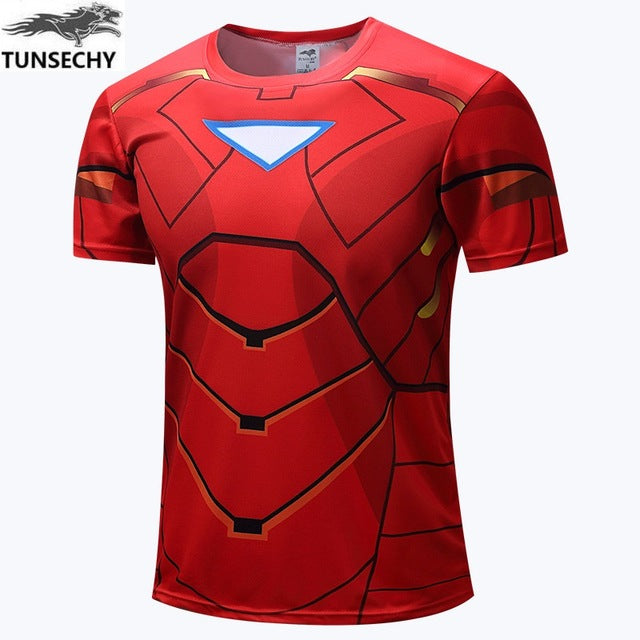 Superman/Batman/spider man/captain America/Hulk/Iron Man mens t shirts