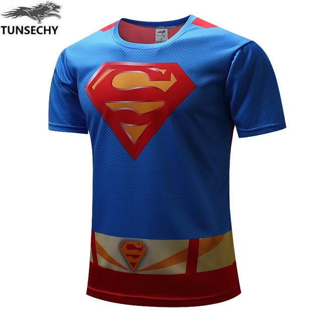 Superman/Batman/spider man/captain America/Hulk/Iron Man mens t shirts