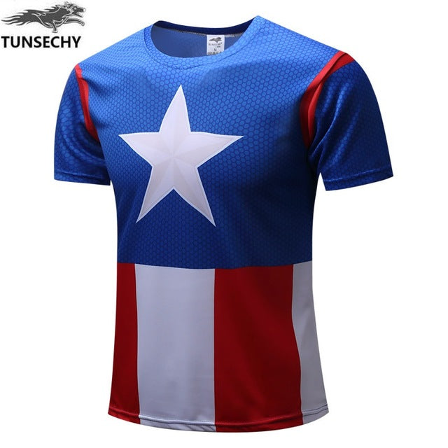 Superman/Batman/spider man/captain America/Hulk/Iron Man mens t shirts