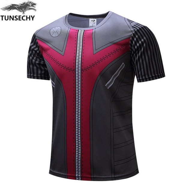 Superman/Batman/spider man/captain America/Hulk/Iron Man mens t shirts
