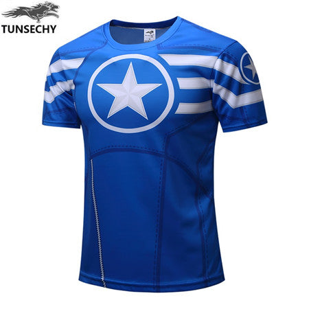 Superman/Batman/spider man/captain America/Hulk/Iron Man mens t shirts