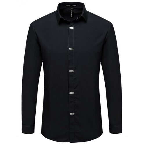 Men Casual Long Sleeve Cotton Shirt