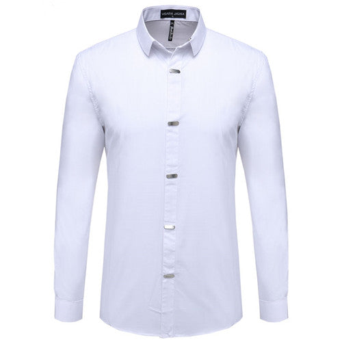 Men Casual Long Sleeve Cotton Shirt