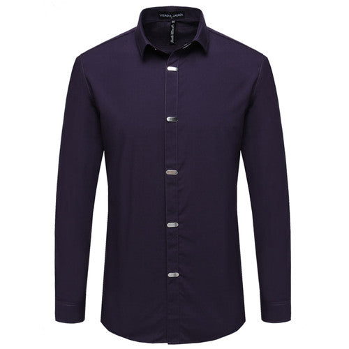 Men Casual Long Sleeve Cotton Shirt
