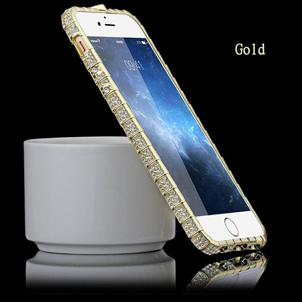 Luxury Bling Diamond Bumper For Iphone 7 6 6s 5 5s SE Case with Crystal Rhinestone