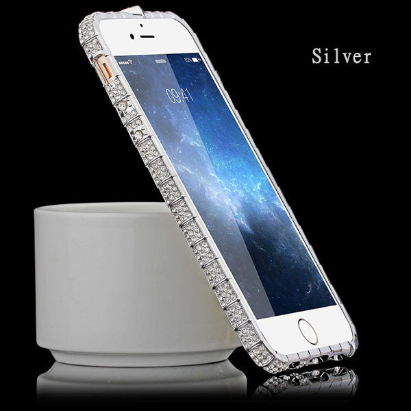 Luxury Bling Diamond Bumper For Iphone 7 6 6s 5 5s SE Case with Crystal Rhinestone