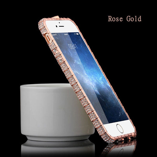 Luxury Bling Diamond Bumper For Iphone 7 6 6s 5 5s SE Case with Crystal Rhinestone
