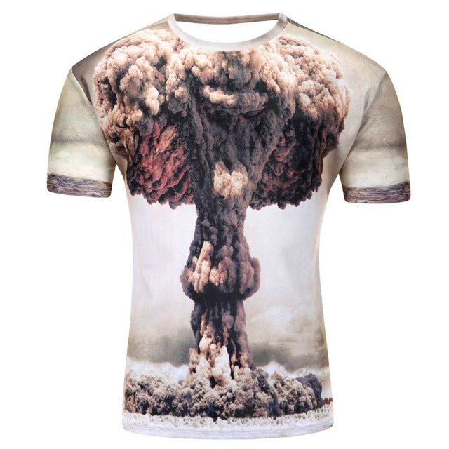 High Quality Water Droplets Move 3D Printed T-shirts