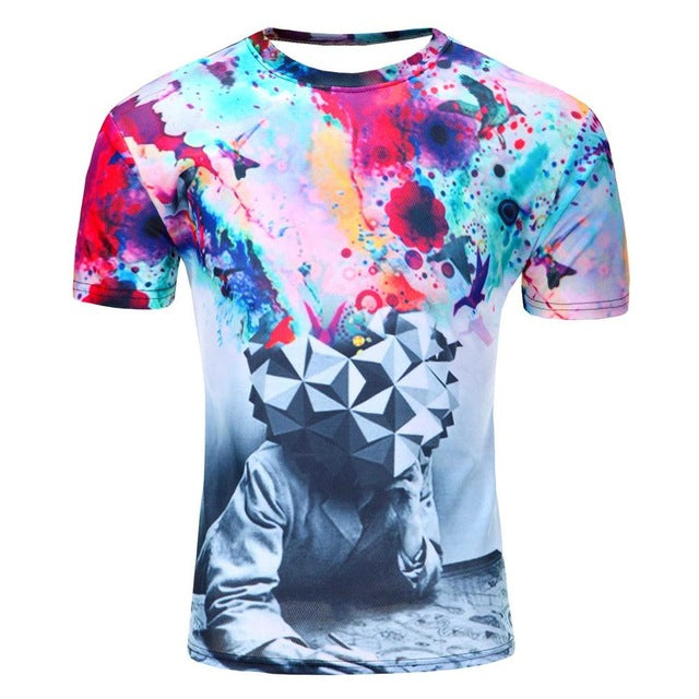 High Quality Water Droplets Move 3D Printed T-shirts