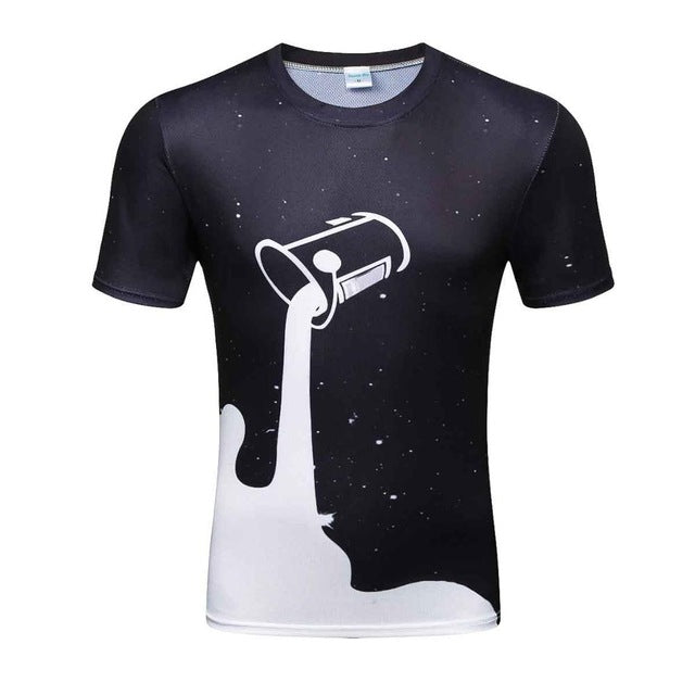 High Quality Water Droplets Move 3D Printed T-shirts