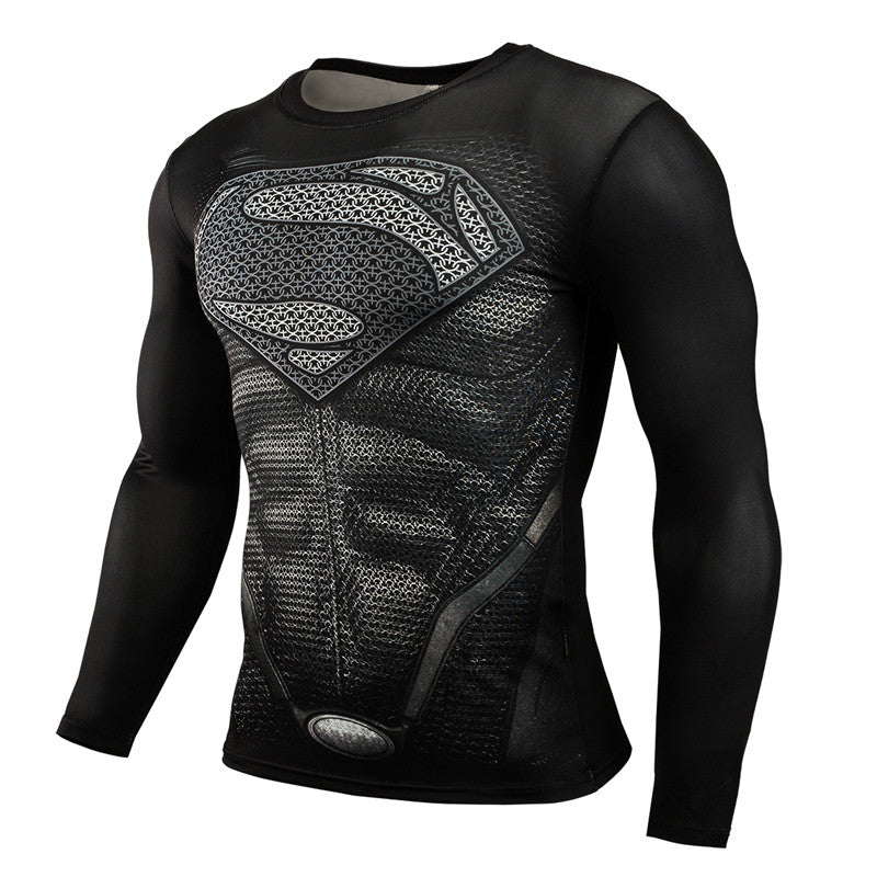 Men Anime Bodybuilding Long Sleeve T Shirt