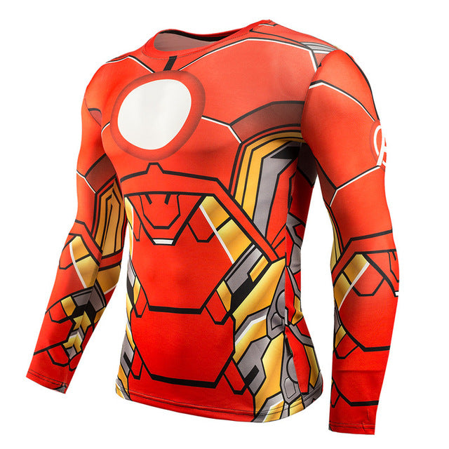 Men Anime Bodybuilding Long Sleeve T Shirt