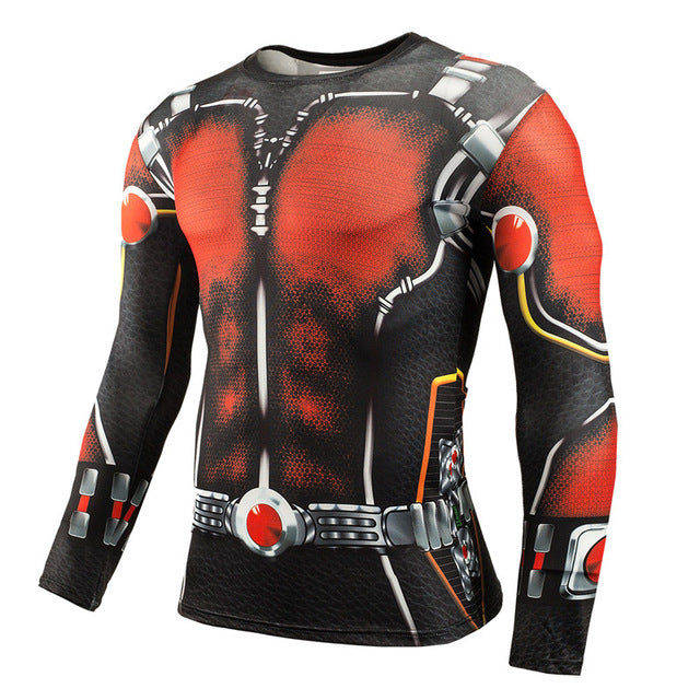 Men Anime Bodybuilding Long Sleeve T Shirt