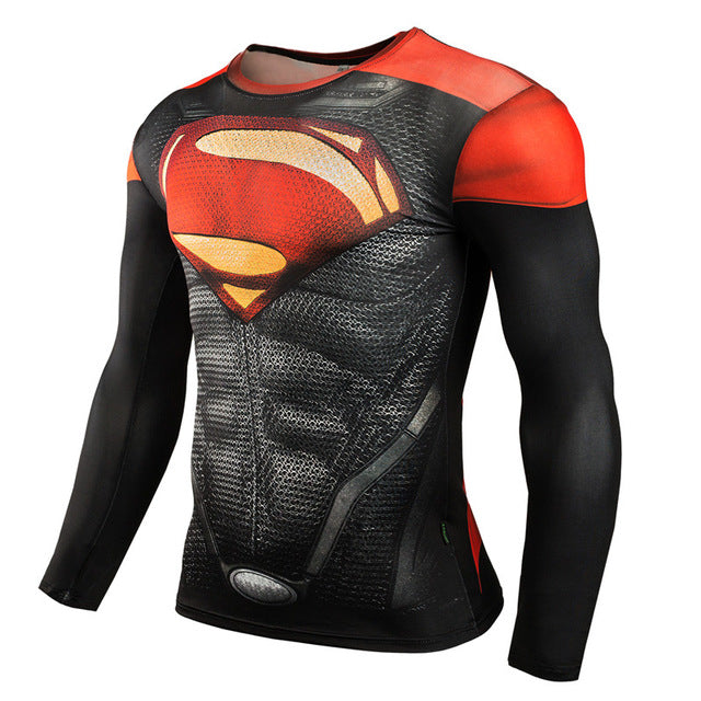 Men Anime Bodybuilding Long Sleeve T Shirt