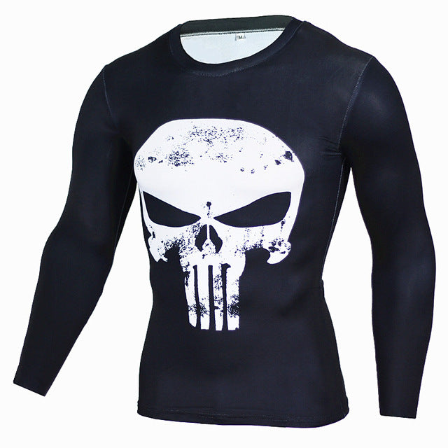 Men Anime Bodybuilding Long Sleeve T Shirt