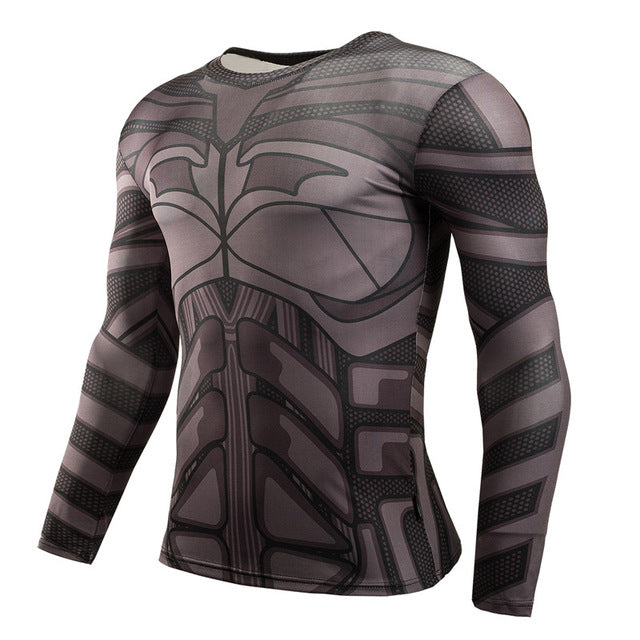 Men Anime Bodybuilding Long Sleeve T Shirt
