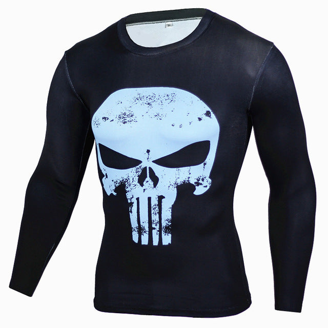 Men Anime Bodybuilding Long Sleeve T Shirt