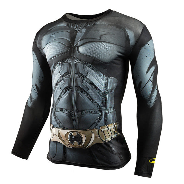 Men Anime Bodybuilding Long Sleeve T Shirt