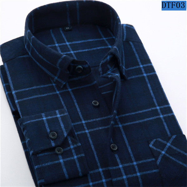 Men Flannel Plaid Long Sleeve Shirt