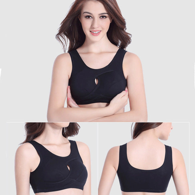 Cotton Elastic Sports Fitness Yoga Bra