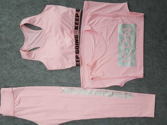 Fitness Women Yoga Set Three Piece