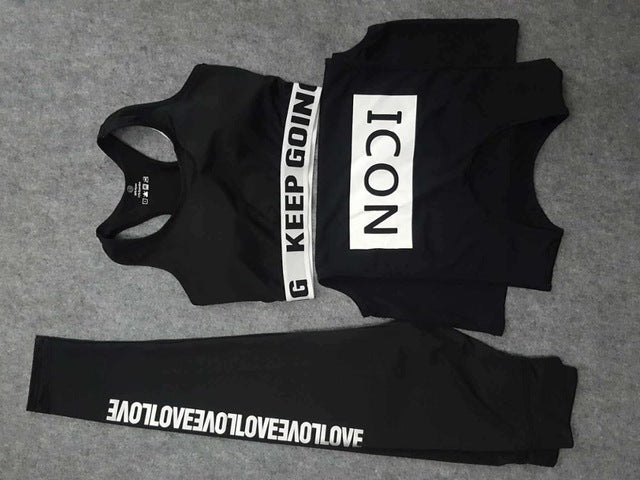 Fitness Women Yoga Set Three Piece