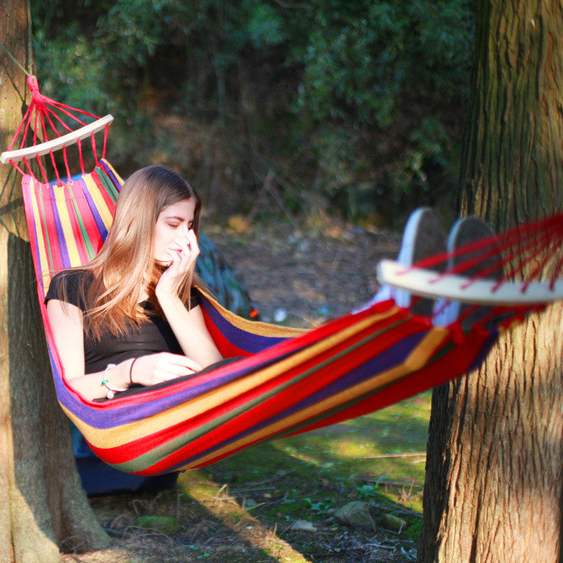 Portable Canvas Parachute Outdoor Single Hammock