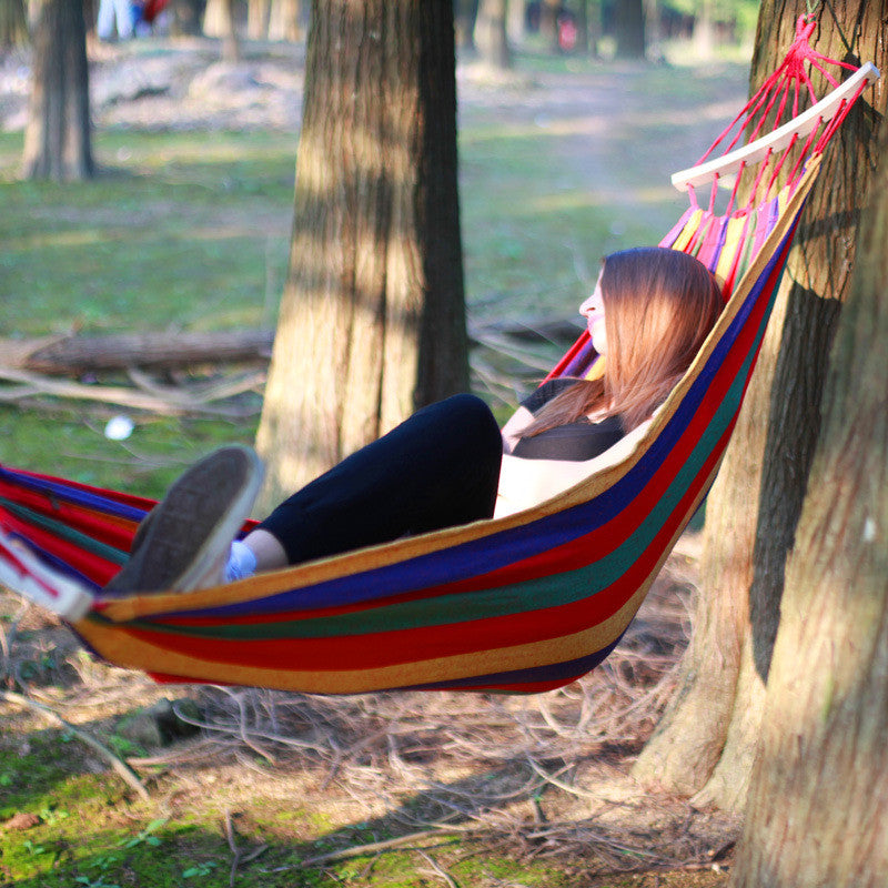 Portable Canvas Parachute Outdoor Single Hammock