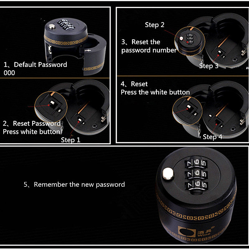 Red Wine Password Lock Wine Stopper