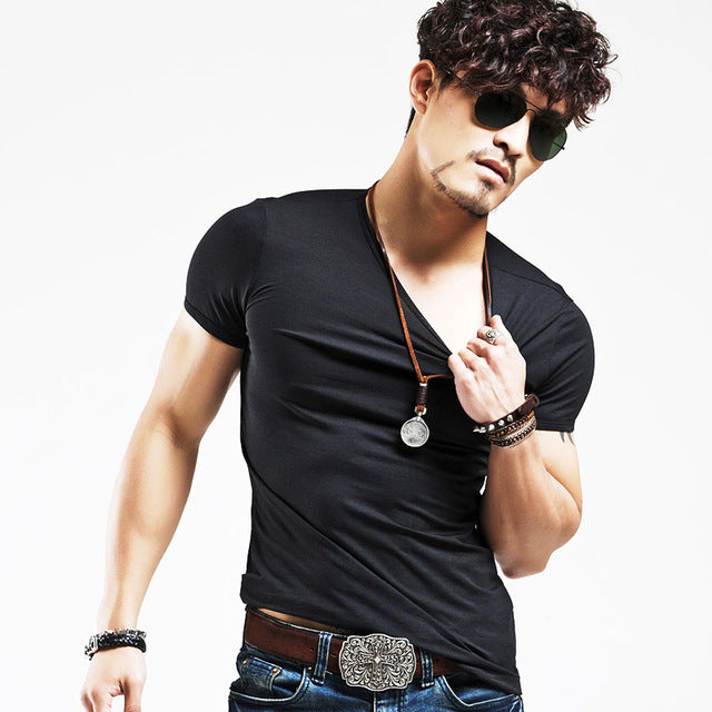 V neck Mens T-Shirt