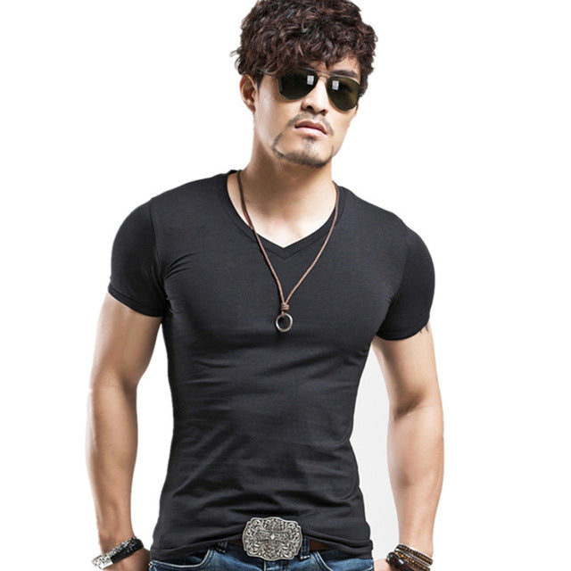 V neck Mens T-Shirt