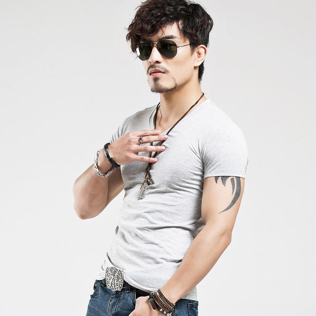 V neck Mens T-Shirt