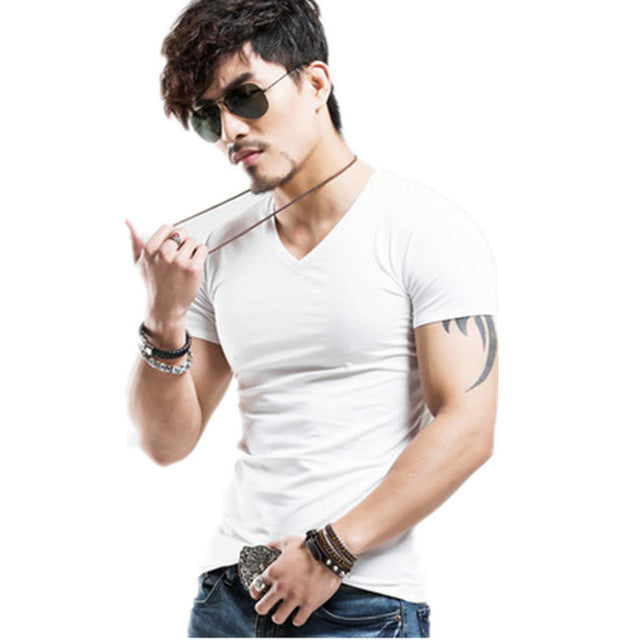 V neck Mens T-Shirt