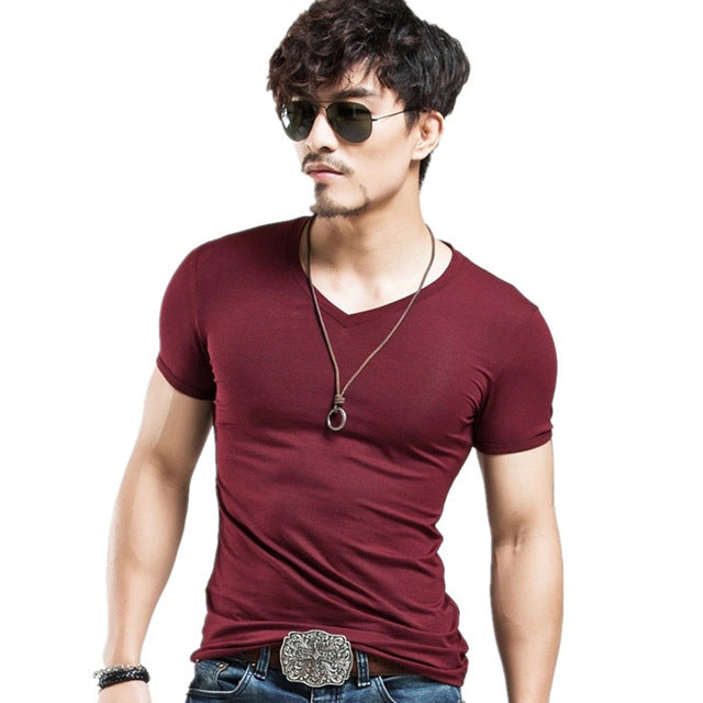 V neck Mens T-Shirt