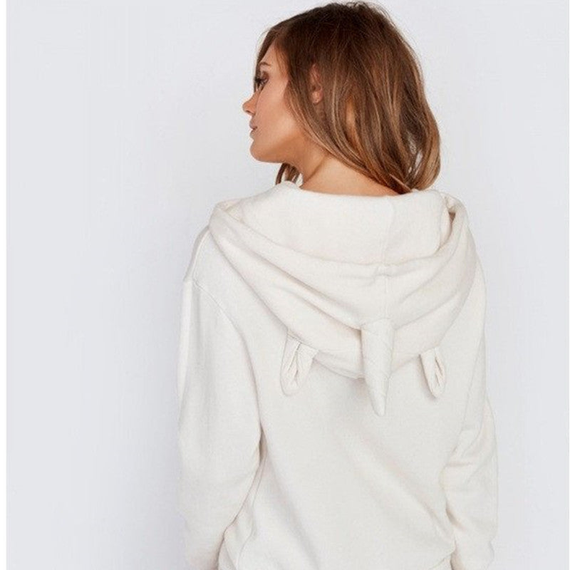 Women's Fashion Casual Tops Unicorn Printed Hooded Hoodies