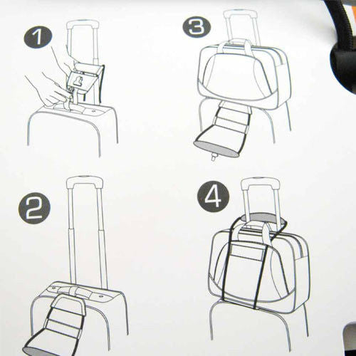 2 Pcs Add A Bag Strap Storage Box Travel Luggage Adjustable Belt