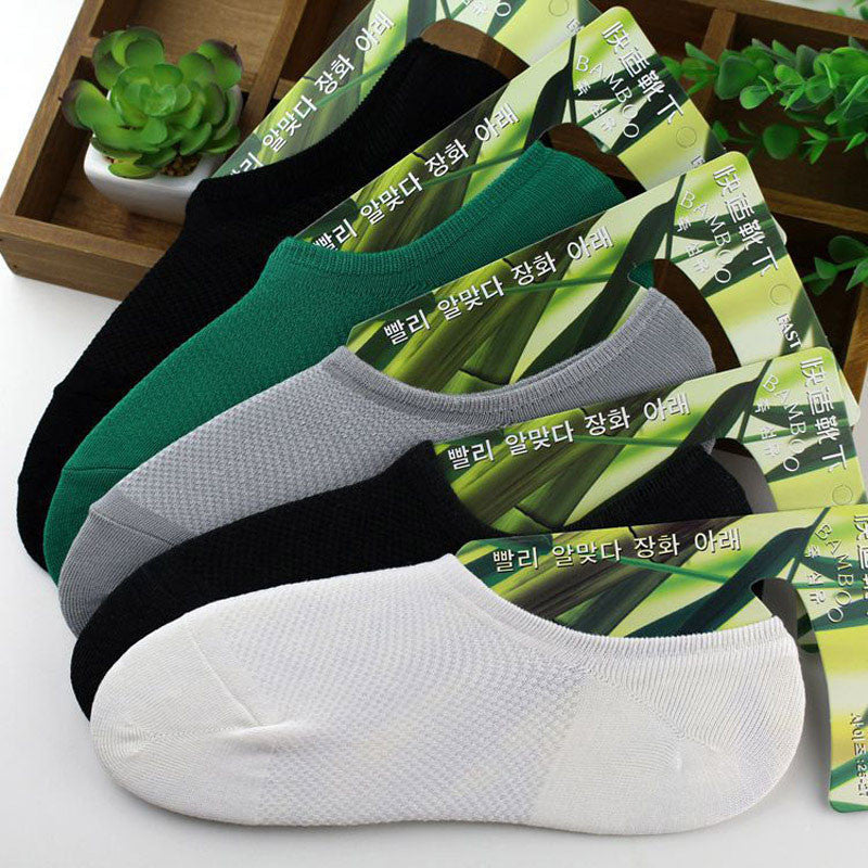 Men and Women Bamboo Fiber Net Loafer Boat socks 10 Pairs
