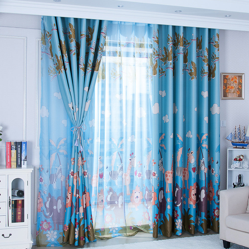 150x270cm Animal Paradise Print Shading Curtain