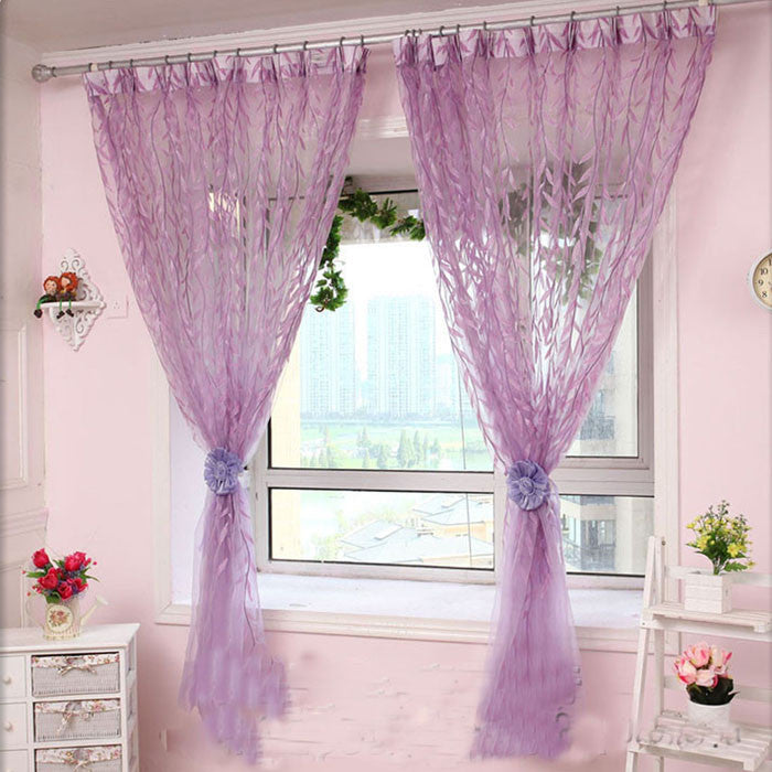100X200cm Willow Tulle Door Window Curtain Drape Panel Sheer
